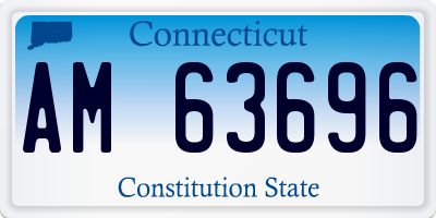 CT license plate AM63696
