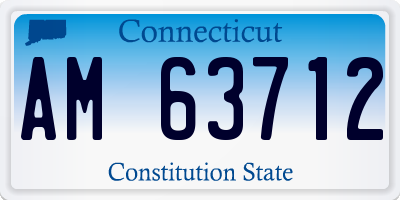CT license plate AM63712