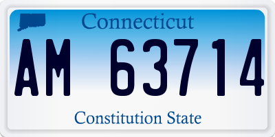CT license plate AM63714