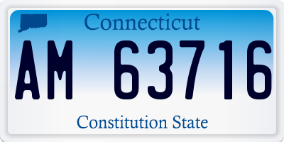 CT license plate AM63716