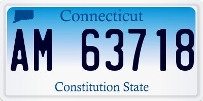 CT license plate AM63718