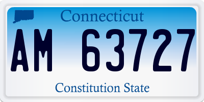 CT license plate AM63727