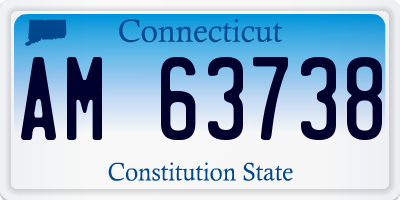 CT license plate AM63738
