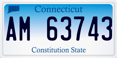 CT license plate AM63743