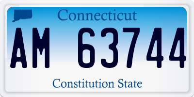 CT license plate AM63744
