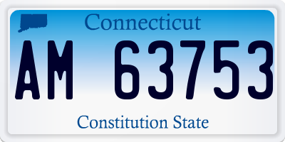 CT license plate AM63753