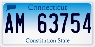 CT license plate AM63754