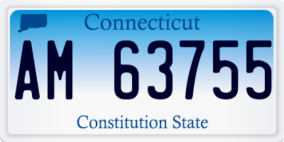 CT license plate AM63755