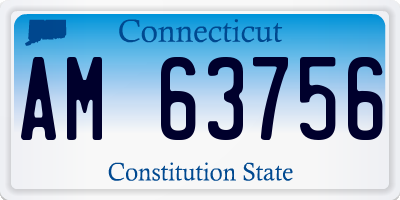 CT license plate AM63756