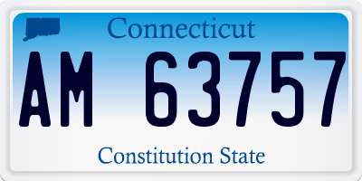 CT license plate AM63757