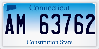 CT license plate AM63762