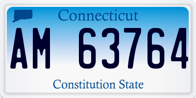 CT license plate AM63764