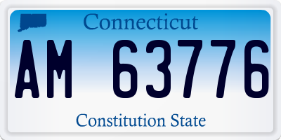 CT license plate AM63776