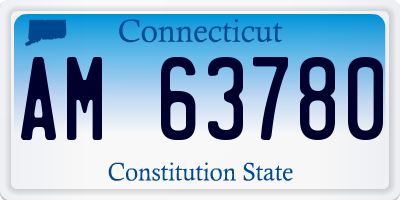 CT license plate AM63780