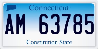 CT license plate AM63785