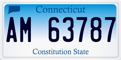 CT license plate AM63787