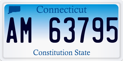CT license plate AM63795