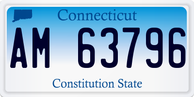 CT license plate AM63796