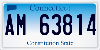 CT license plate AM63814