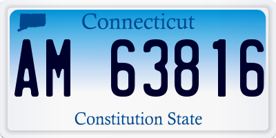 CT license plate AM63816