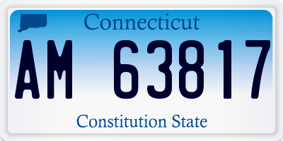 CT license plate AM63817