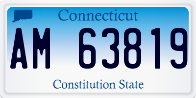 CT license plate AM63819