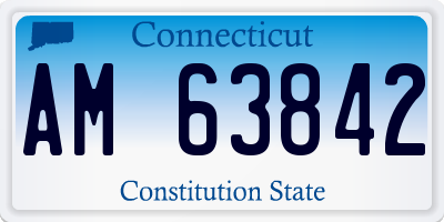 CT license plate AM63842