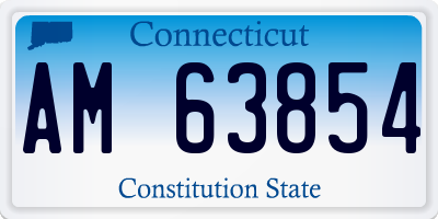 CT license plate AM63854