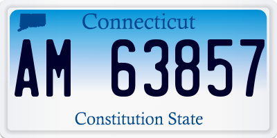 CT license plate AM63857