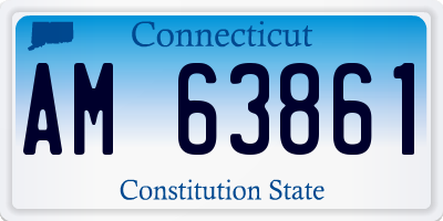 CT license plate AM63861