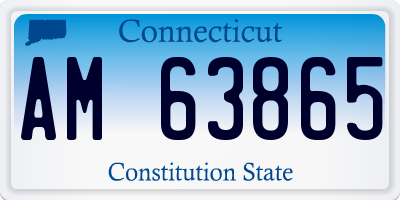 CT license plate AM63865