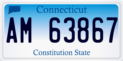CT license plate AM63867