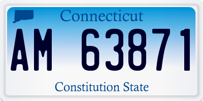 CT license plate AM63871