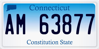 CT license plate AM63877