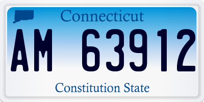 CT license plate AM63912
