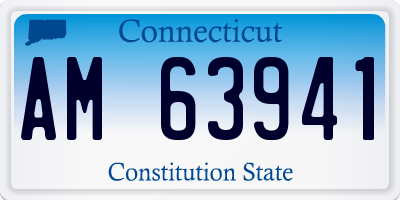 CT license plate AM63941