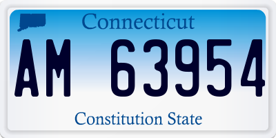 CT license plate AM63954