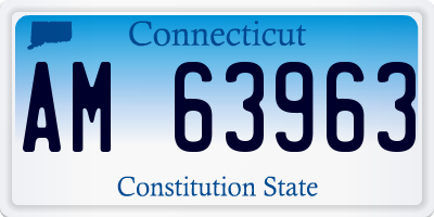 CT license plate AM63963
