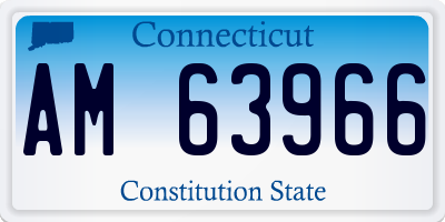 CT license plate AM63966