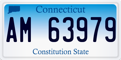 CT license plate AM63979