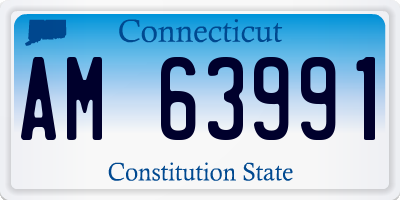 CT license plate AM63991