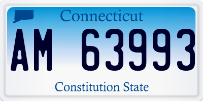 CT license plate AM63993