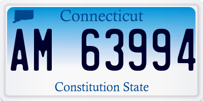 CT license plate AM63994