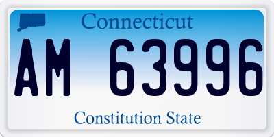 CT license plate AM63996