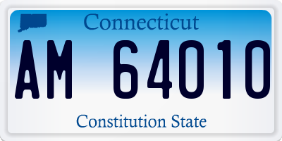 CT license plate AM64010