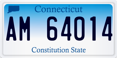 CT license plate AM64014