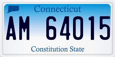 CT license plate AM64015