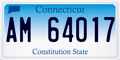 CT license plate AM64017