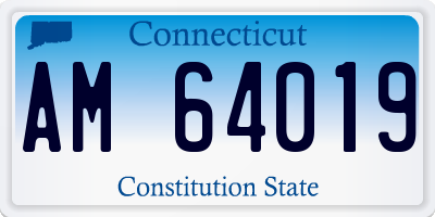 CT license plate AM64019