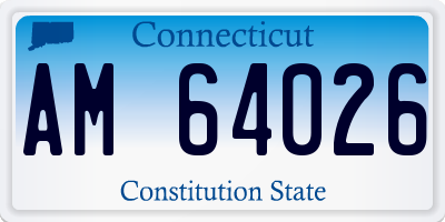 CT license plate AM64026